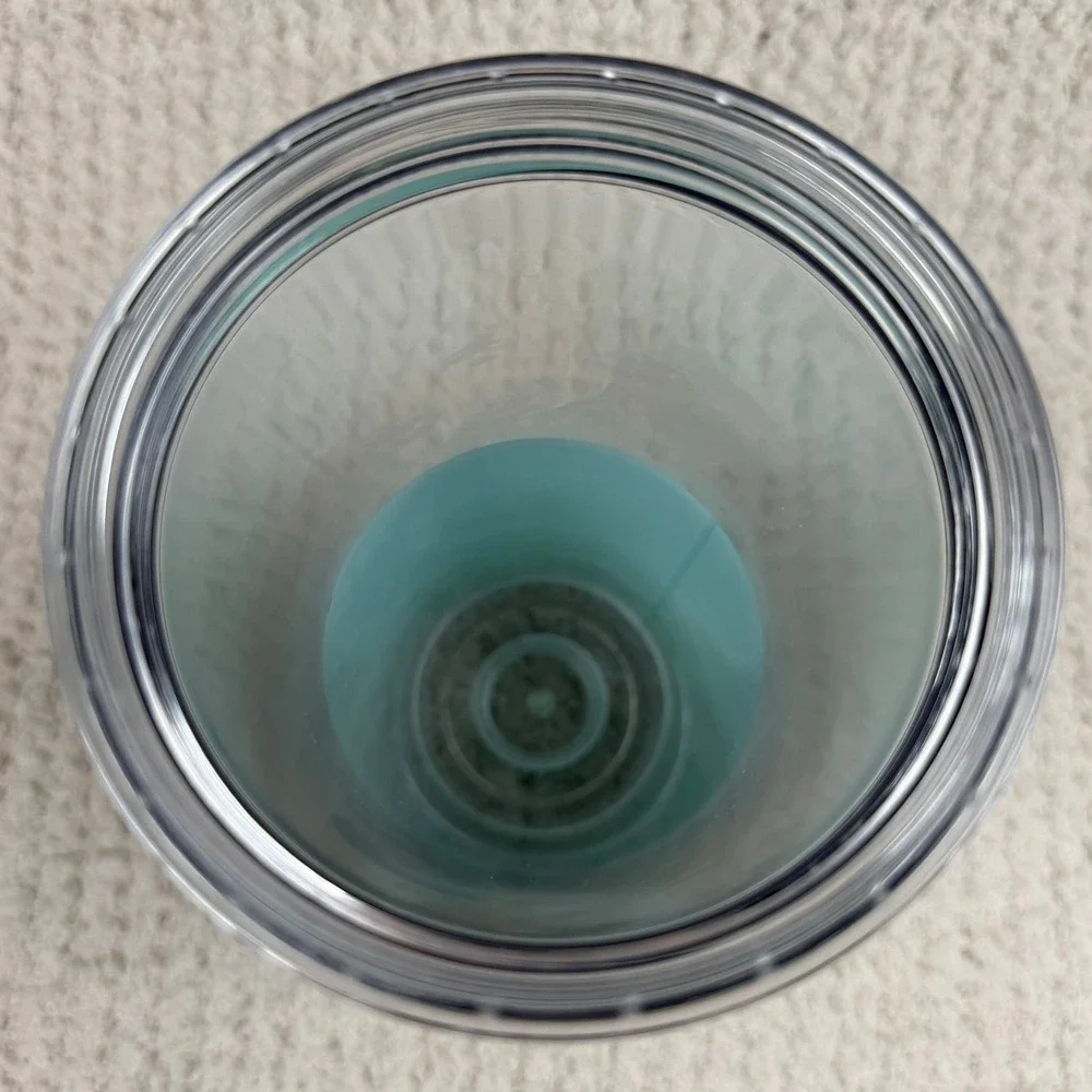 Kate Spade New York Insulated Tumbler Initial S Turquoise Blue Gold Monogram Cup